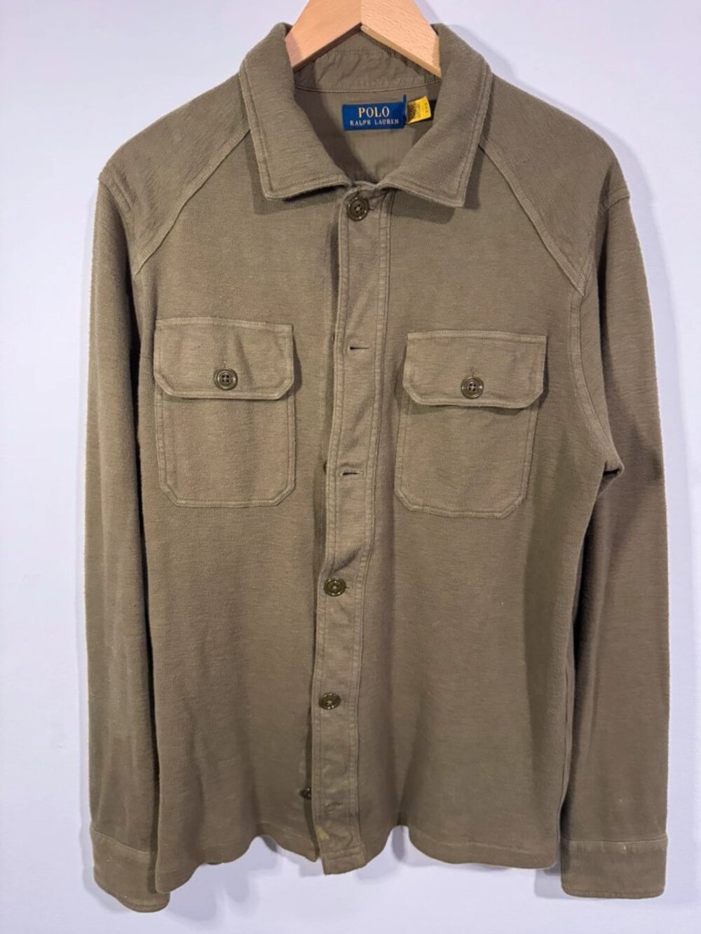 Polo Ralph Lauren Vintage Work Shirt Button Down Long Sleeves Dry Good Fishing M